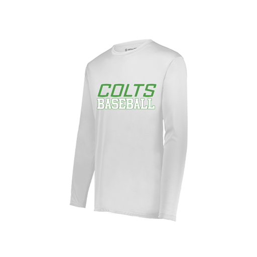 [222822.005.XS-LOGO2] Men's LS Smooth Sport Shirt (Adult XS, White, Logo 2)