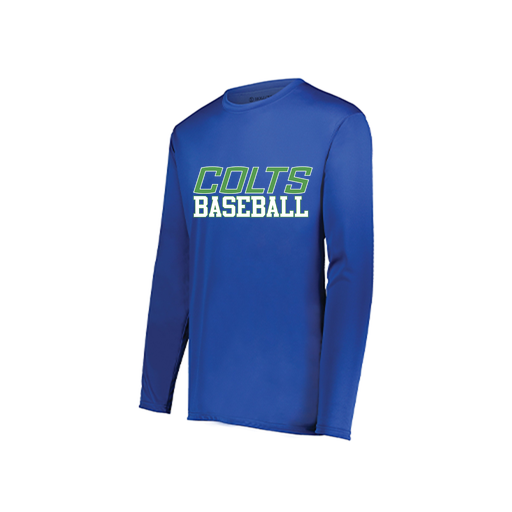 [222822.060.XS-LOGO2] Men's LS Smooth Sport Shirt (Adult XS, Royal, Logo 2)