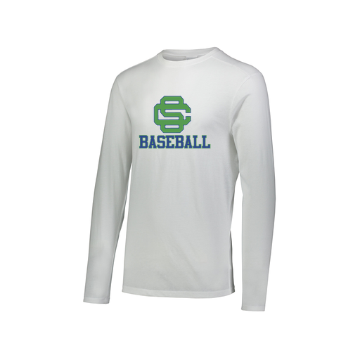 [FTLCUBWH-AXS-LOGO1] Decker Men's Tri-Blend T-Shirt - Long Sleeve (Adult XS, White, Logo 1)